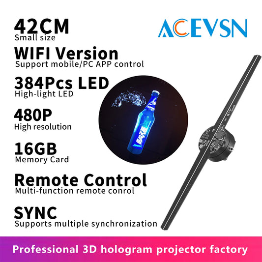 42CM WIFI 384Pcs LED 3D Advertise Imaging Logo Light Party Decoration
